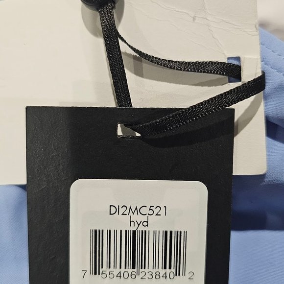 DKNY Plunging Colorblock  One-Piece Swimsuit Hydrangea - Picture 9 of 12